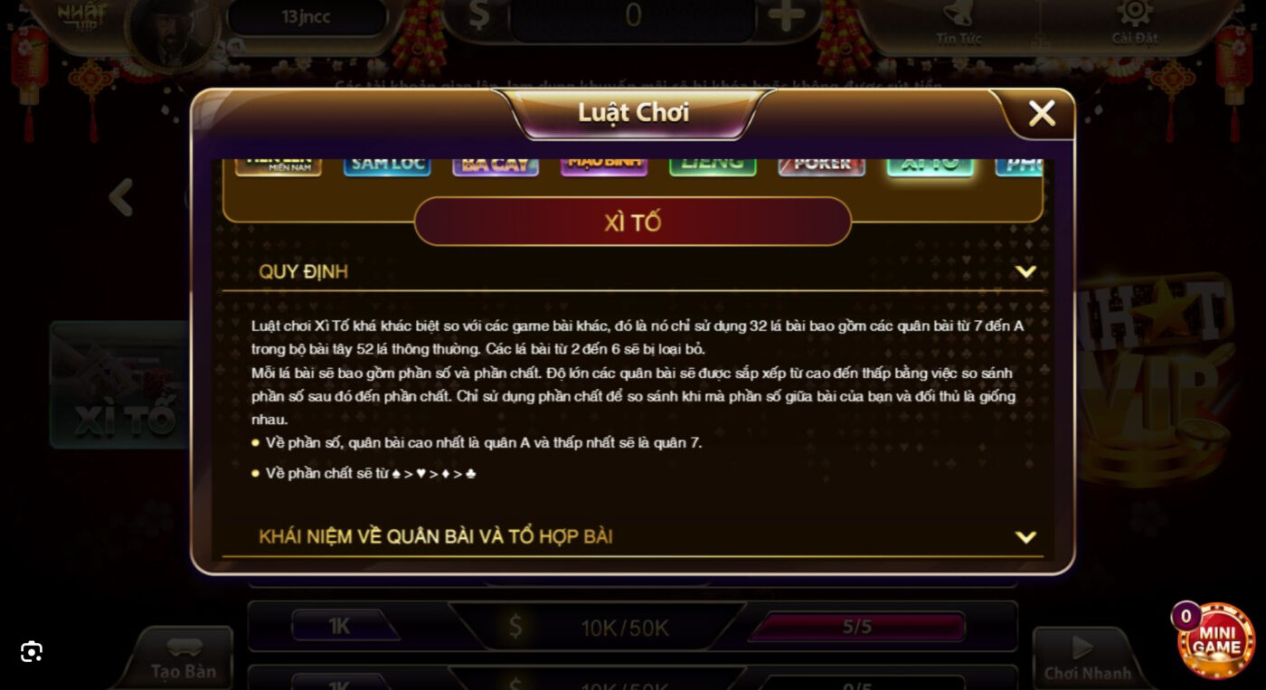 Luật chơi game bài Xì tố tương đối dễ hiểu