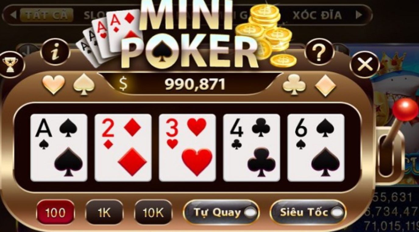 Mini Poker hấp dẫn tại Nhatvip