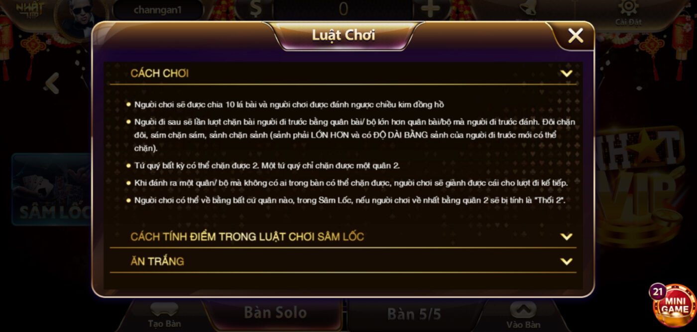 Luật chơi khá đơn giản